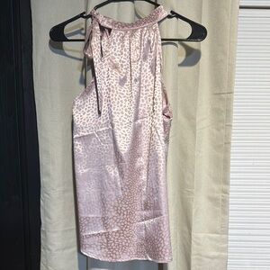 Pink Leopard Print Halter Top NWOT